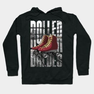 Grungy Rollerblades Gift Roller Skating Hoodie